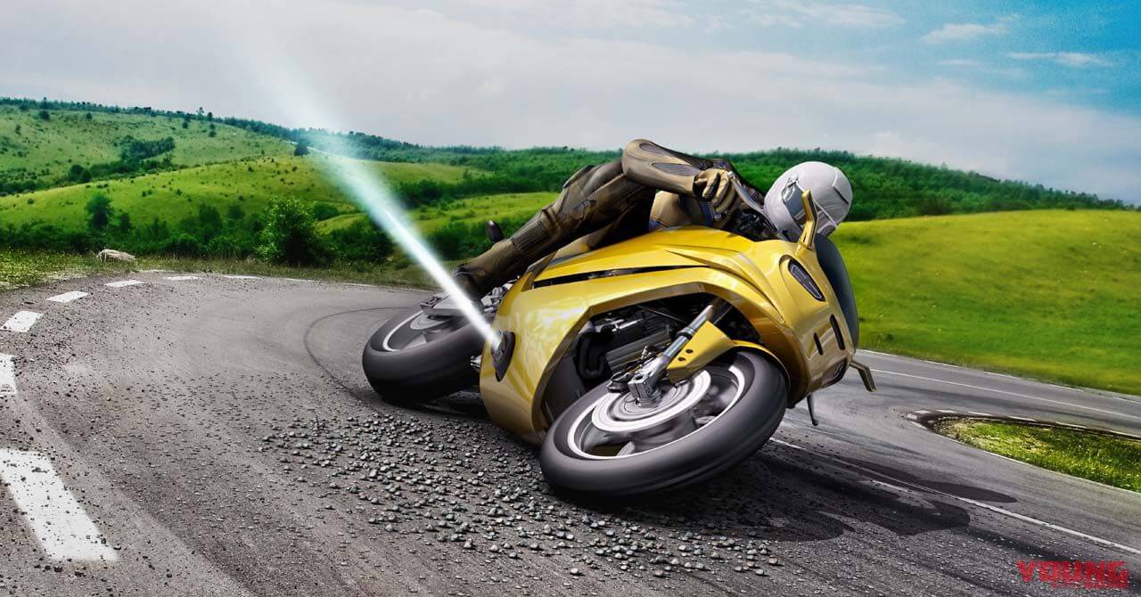 転ばないバイクに新機軸! 噴射でスリップを抑制（19ページ目）