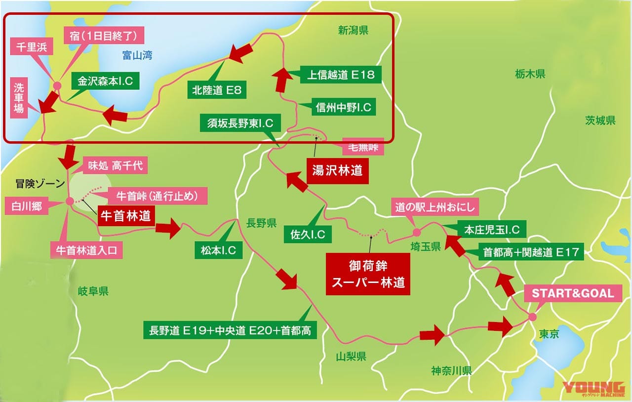 安細練太郎林道2冊 日本のベスト200ツーリングコース 山岳林道