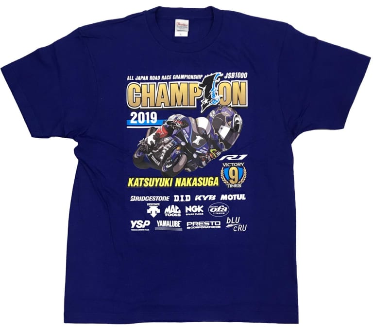 中須賀克行選手(ヤマハ)2019チャンピオン記念Tシャツ|今週のメンバーズプレゼント〈1/25〜2/7〉中須賀克行選手(ヤマハ)2019チャンピオン記念Tシャツ