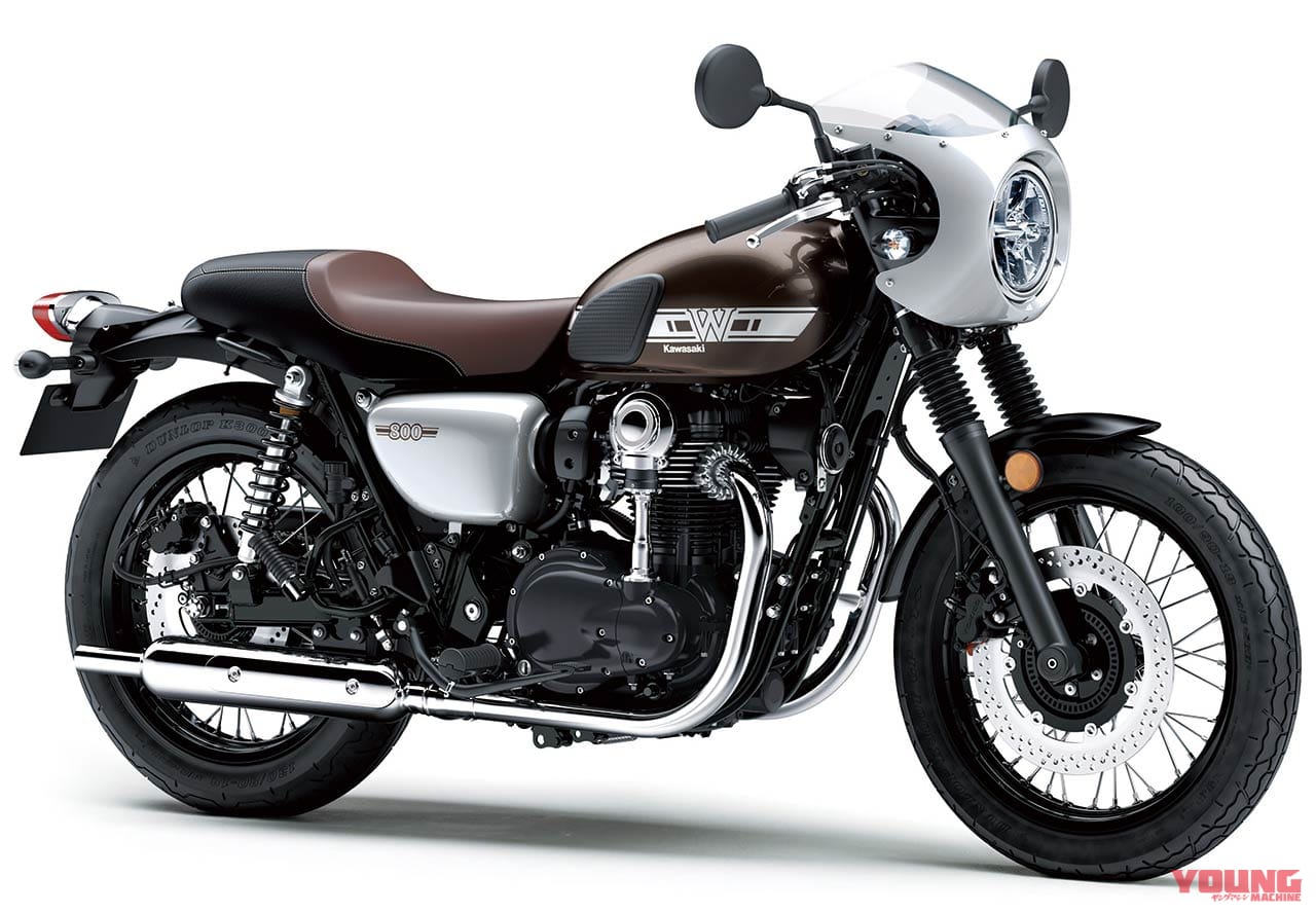 カワサキ W800 CAFE|’20新車バイク総覧〈大型ヘリテイジ|国産車#2/4〉カワサキ