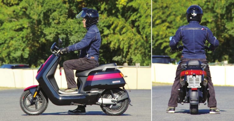 電動バイクXEAM「niu N-GT」ライディングポジション|キビキビ走る!スマホアクセサリメーカーが放つ電動バイク「niu N-GT」試乗レポート