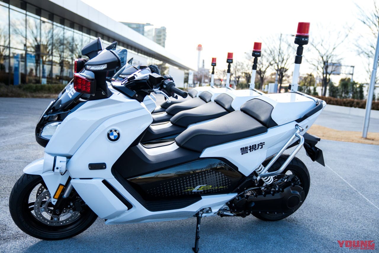 BMW C evolution 白バイ仕様|警視庁に史上初、外国車の電動スクーター白バイが誕生!「BMW C evolution」納入