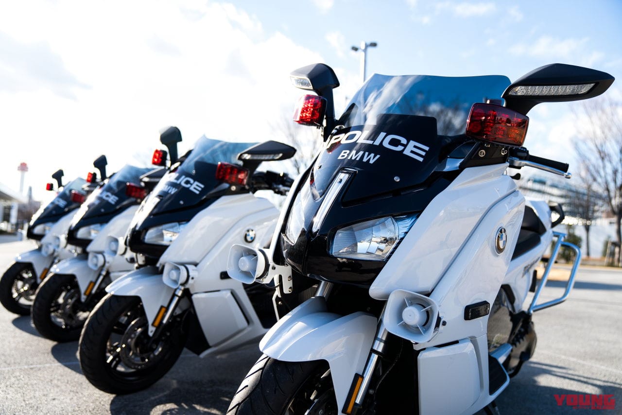 BMW C evolution 白バイ仕様|警視庁に史上初、外国車の電動スクーター白バイが誕生!「BMW C evolution」納入