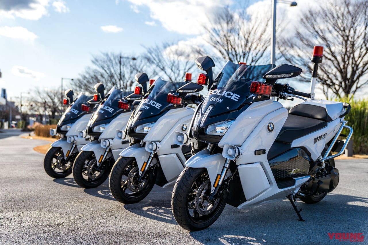 BMW C evolution 白バイ仕様|警視庁に史上初、外国車の電動スクーター白バイが誕生!「BMW C evolution」納入