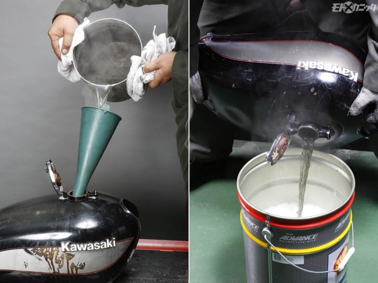 花咲かG タンク・クリーナー|ガソリンタンクのサビ取りの決定版「花咲かG タンク・クリーナー」の使い方