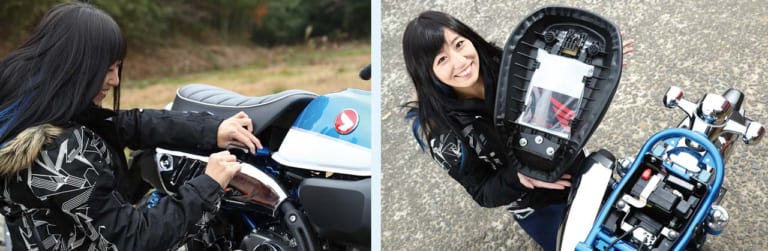 '19ホンダモンキー125 シート|’19ホンダモンキー125詳細解説【レーシング女子・岡崎静夏の試乗インプレ、その前に】