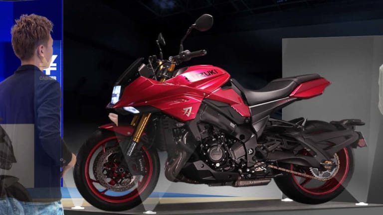 スズキショウタ スズキが「WEB モーターサイクルショー」で赤いカタナを参考出品