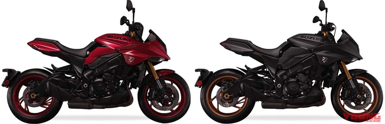 スズキKATANAの特別カラー|スズキが「WEB モーターサイクルショー」で赤いカタナを参考出品! マットブラックもある!