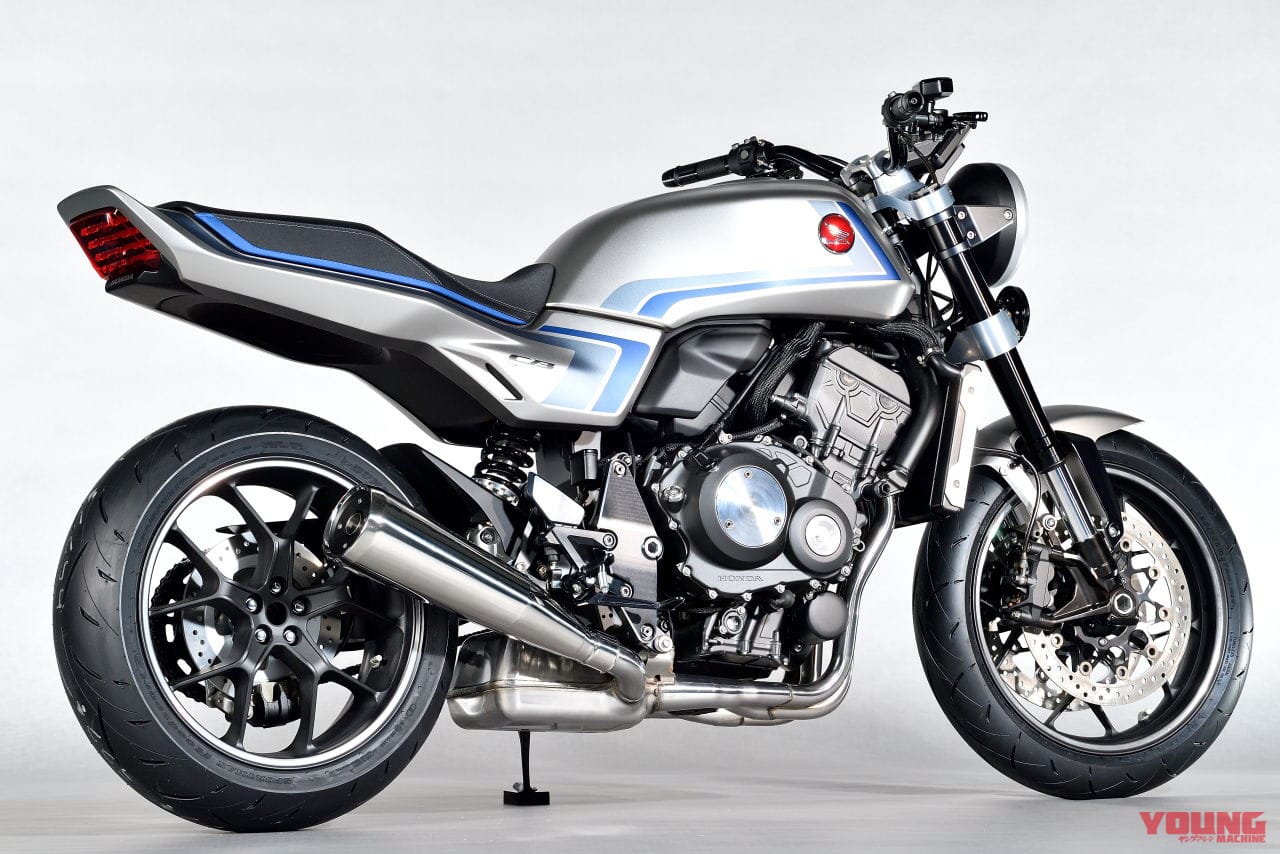 ホンダCB-F コンセプト|【映像×2】Z900RSとガチンコ勝負! よみがえるスペンサー仕様「CB-F コンセプト」が世界初公開