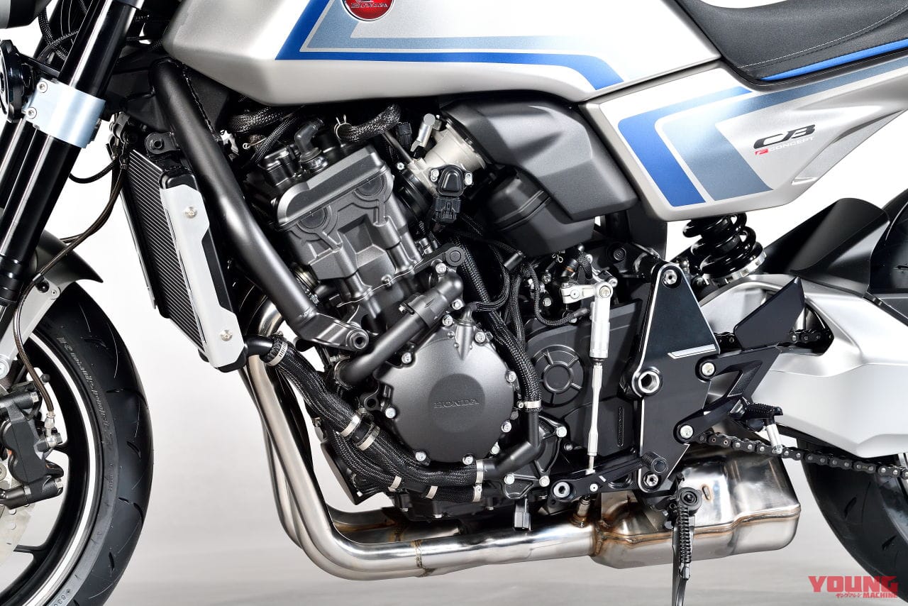 ホンダCB-F コンセプト|【映像×2】Z900RSとガチンコ勝負! よみがえるスペンサー仕様「CB-F コンセプト」が世界初公開