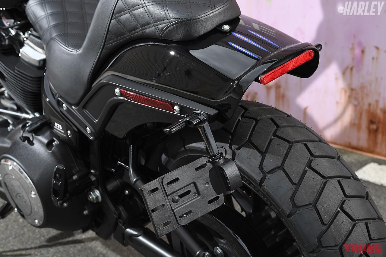 RTB Motorcycle ファットボブ114カスタム サイドマウントプレート|ハーレーカスタム・ソフテイル最新クラブスタイル【RTBモーターサイクル×2】