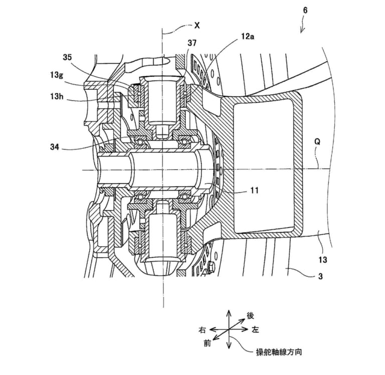 カワサキの公開特許図|ビモータが新プロジェクト!! 謎のリンケージ写真をSNSで公開