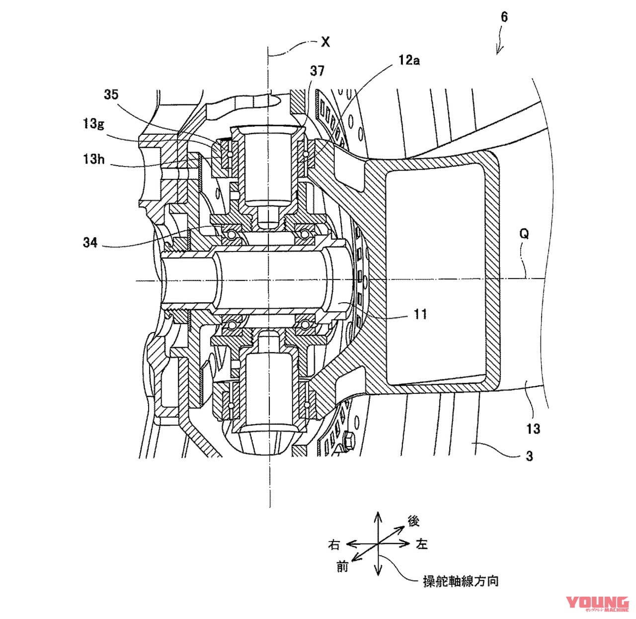 カワサキの公開特許図|カワサキ設計のビモータモデルが存在した!? ハブステア特許図をキャッチ→真の狙いは3輪か