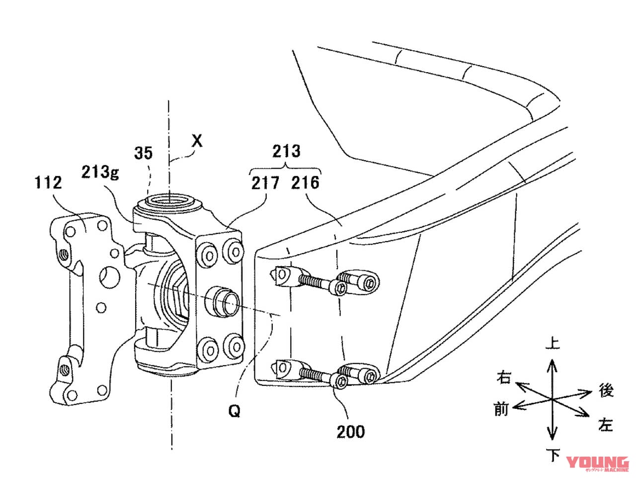 カワサキの公開特許図|カワサキ設計のビモータモデルが存在した!? ハブステア特許図をキャッチ→真の狙いは3輪か