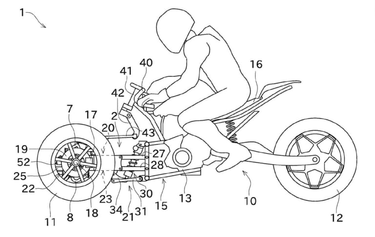 カワサキの公開特許図|ビモータが新プロジェクト!! 謎のリンケージ写真をSNSで公開