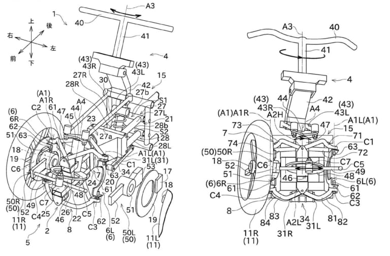 カワサキの公開特許図|ビモータが新プロジェクト!! 謎のリンケージ写真をSNSで公開