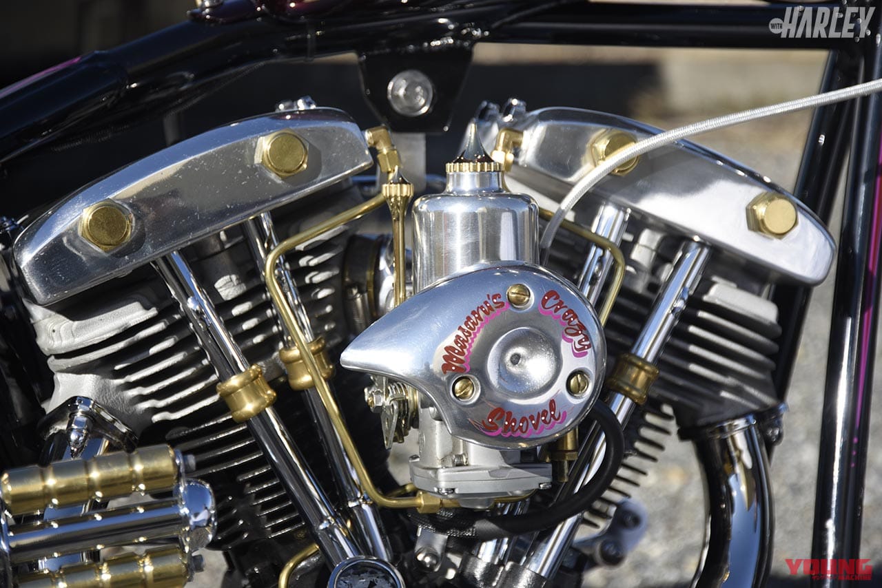 キャブレターはSUタイプ|こだわりのペイントを施したショベルリジットスプリンガー【ハーレーカスタムNEWS】