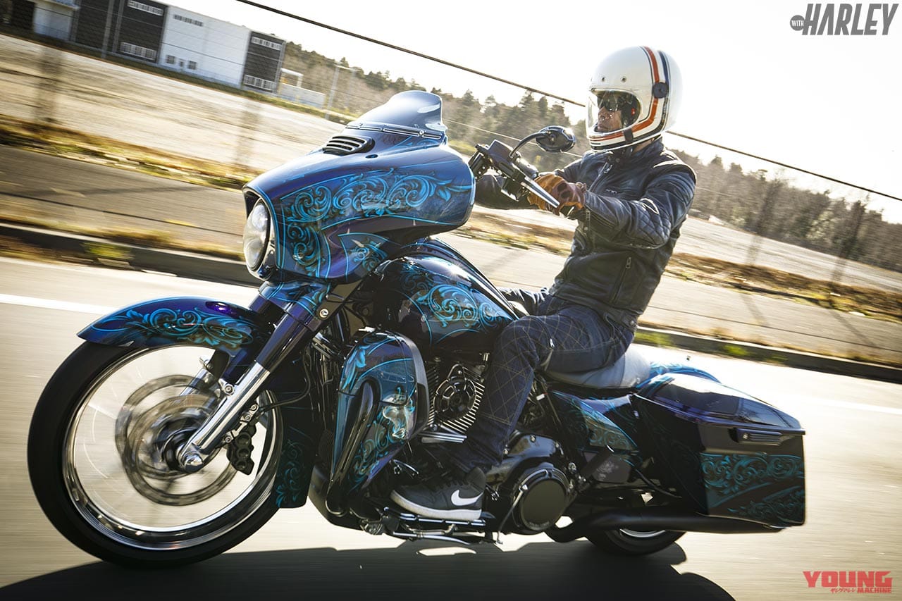 シュアショット FLHXSE CVO STREETGLIDE 走行|カムを1本化したシュアショットのハーレーバガーカスタム【HRCS2019栄冠の実力】