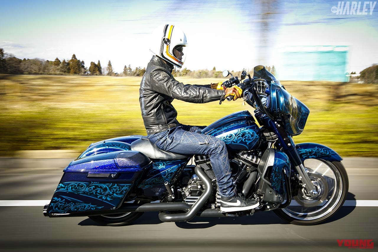 シュアショット FLHXSE CVO STREETGLIDE 走行|カムを1本化したシュアショットのハーレーバガーカスタム【HRCS2019栄冠の実力】