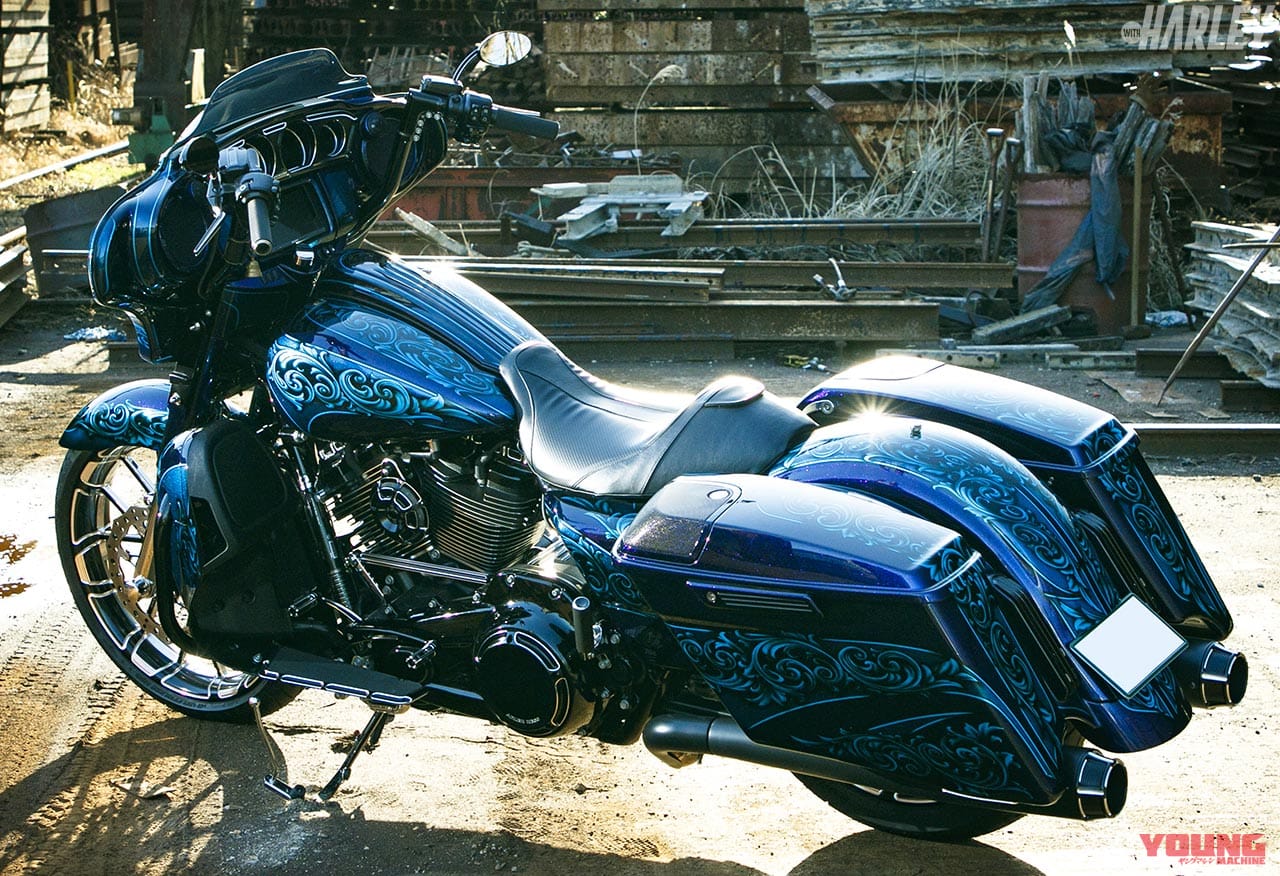 シュアショット FLHXSE CVO STREETGLIDE 後|カムを1本化したシュアショットのハーレーバガーカスタム【HRCS2019栄冠の実力】