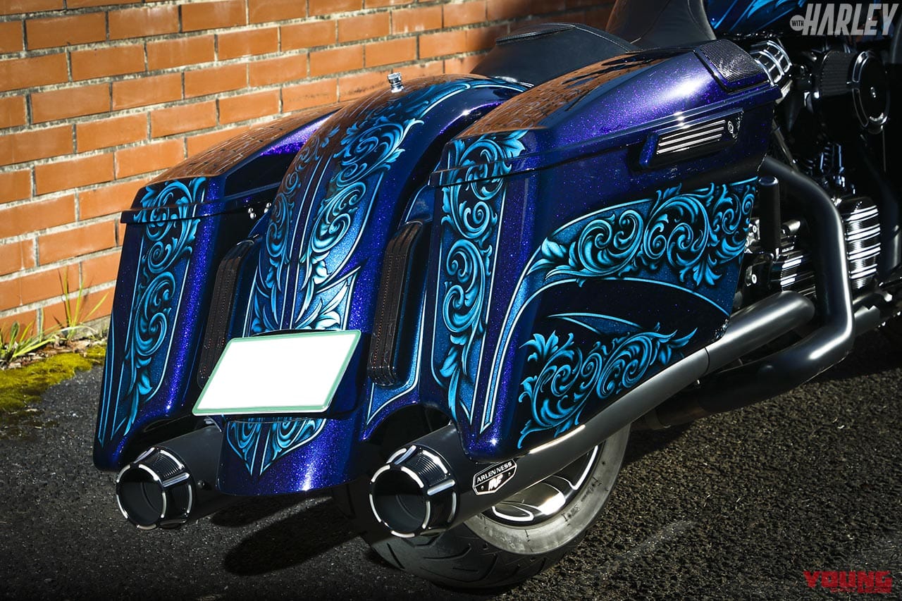 シュアショット FLHXSE CVO STREETGLIDE リヤ|カムを1本化したシュアショットのハーレーバガーカスタム【HRCS2019栄冠の実力】