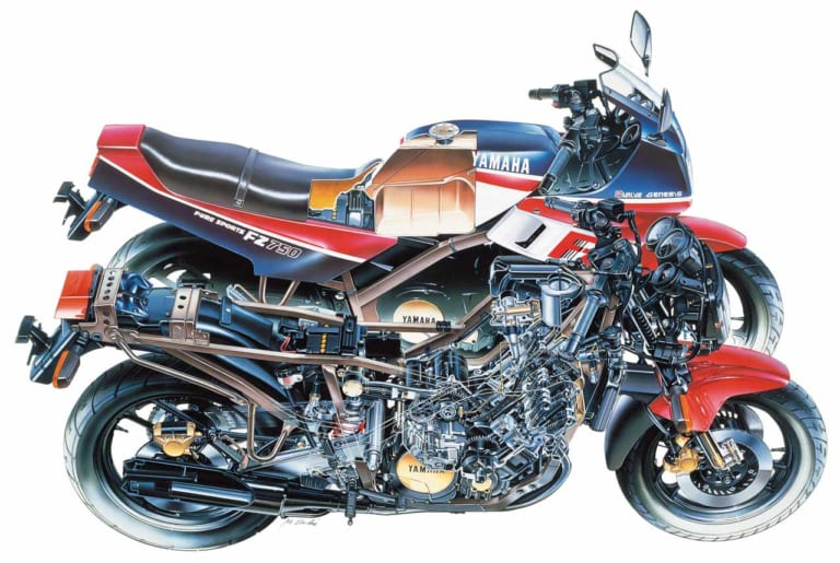 ’85 YAMAHA FZ750|時代を切り拓いた革新のエポックマシン:ヤマハFZ750【世界初・5バルブ】