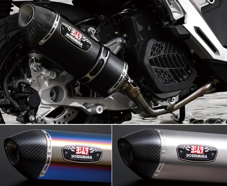 機械曲 R-77Sサイクロン カーボンエンド EXPORT SPEC 政府認証|’20合法マフラー逸品セレクション【ヨシムラ for ADV150】