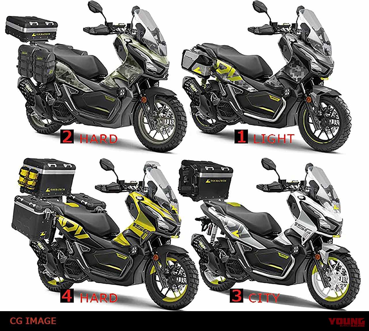 HONDA ADV150 IMAGE CG|ヤングマシンカスタム「ADV150ラリー」プロジェクト始動【ツアラテックとのコラボ】