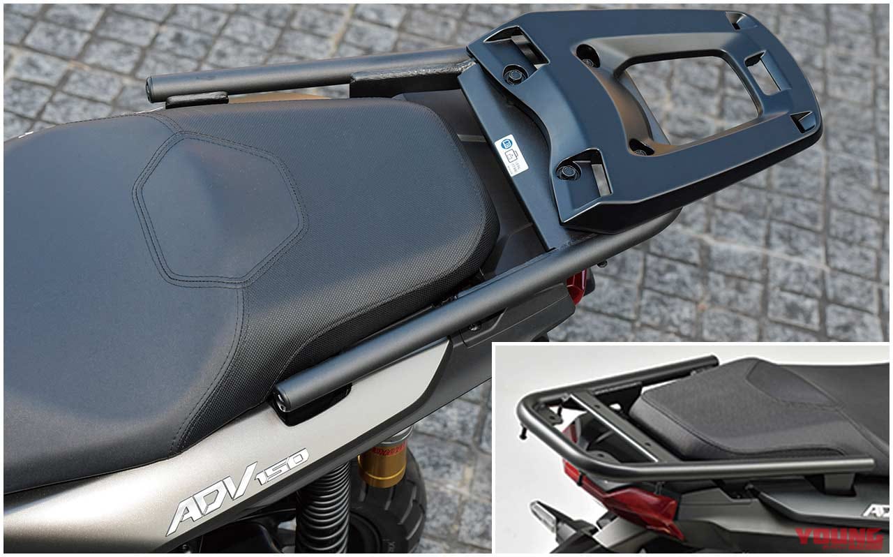 純正キャリア+ アタッチメント|ヤングマシンカスタム「ADV150ラリー」プロジェクト始動【ツアラテックとのコラボ】