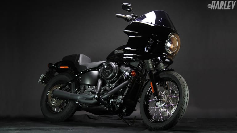 '18ストリートボブ グリーミングワークスカスタム with FXRTレプリカフェアリング|ハーレーカスタムトレンド「クラブスタイル」の注目はFXRTレプリカフェアリング