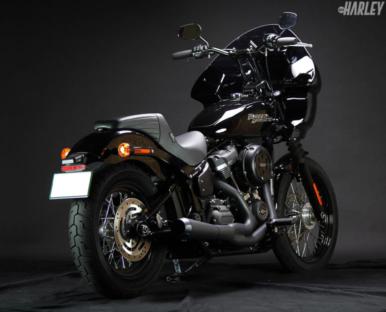 '18ストリートボブ グリーミングワークスカスタム with FXRTレプリカフェアリング|ハーレーカスタムトレンド「クラブスタイル」の注目はFXRTレプリカフェアリング