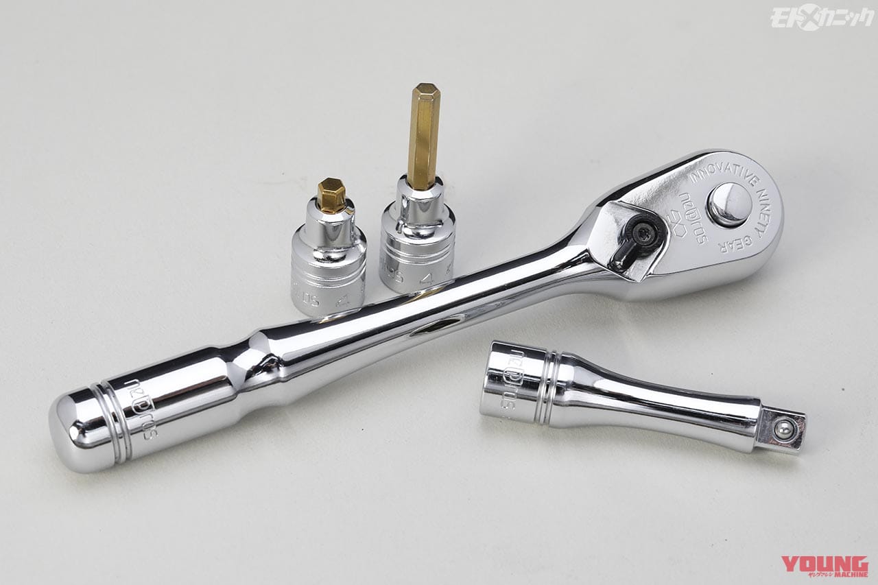 ネプロス 6.3sq. ヘキサゴンビットソケット&ラチェット|締め付けトルクを指先感覚でコントロール【KTC ネプロス 6.3sq.ソケット】