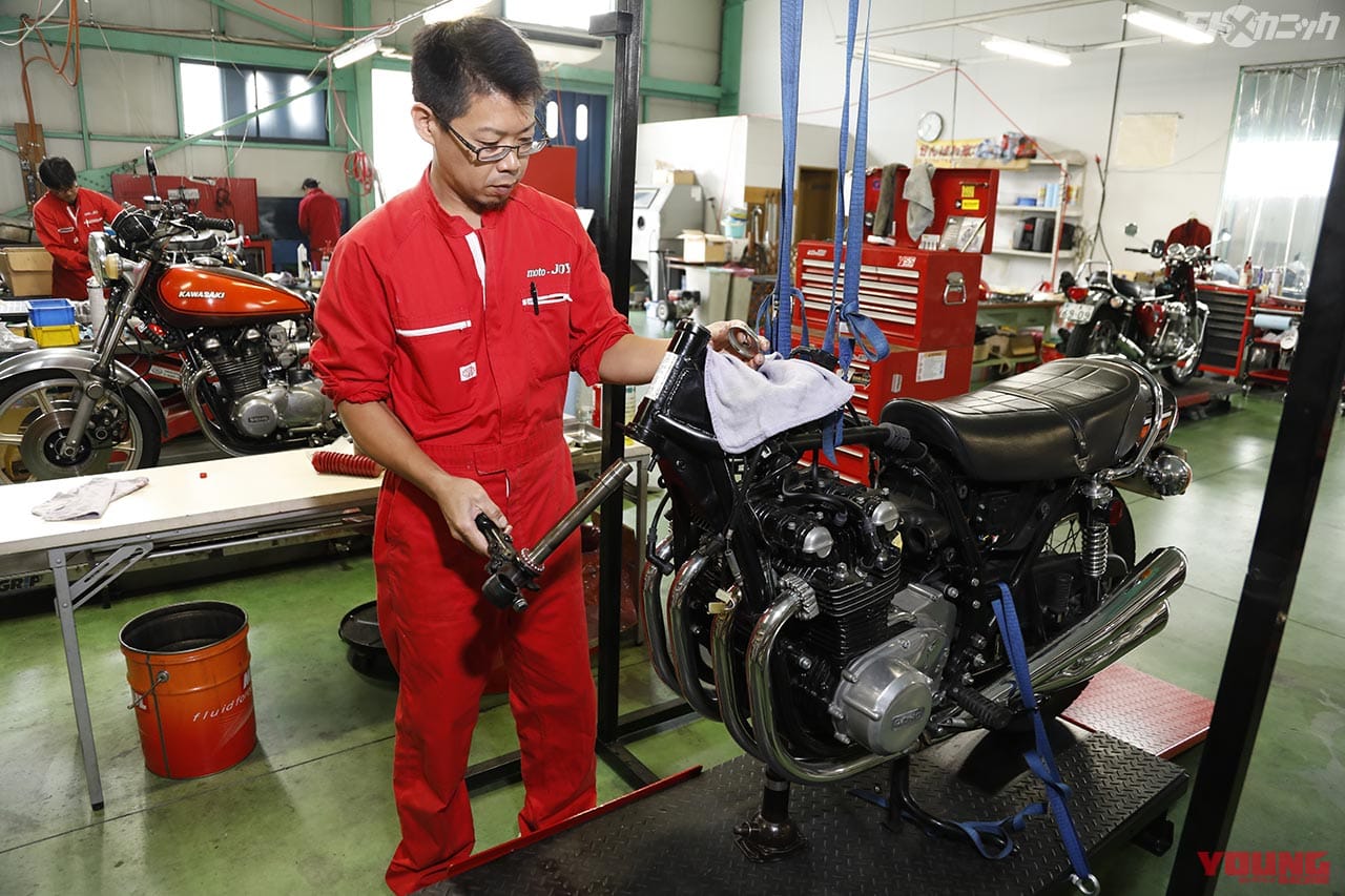 モトジョイ「とことん整備」ステムベアリング|絶版バイク整備の要・”首”と”腰”を中心に徹底チェック【モトジョイ とことん整備】