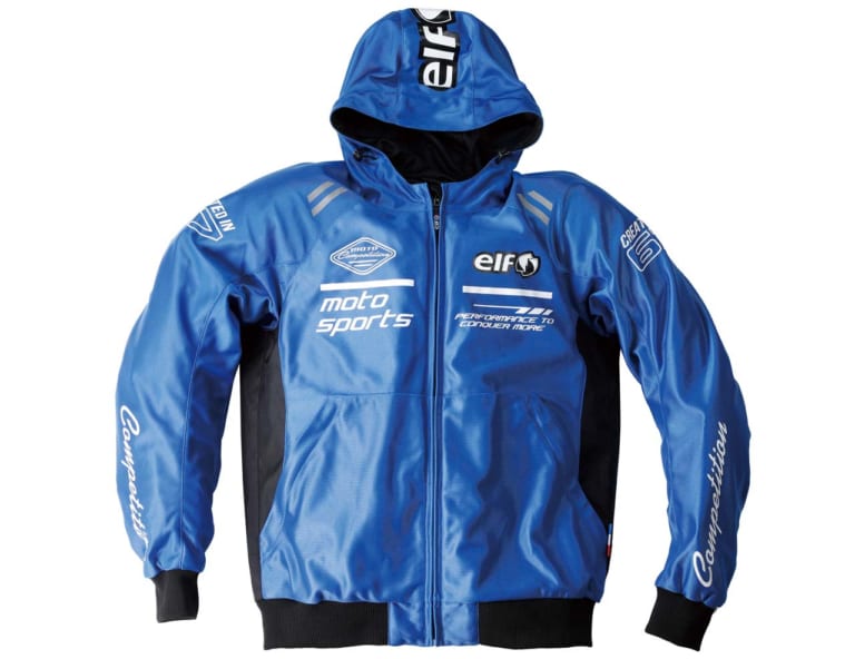 エルフ ソリトメッシュパーカー EJ-S104|’20春夏最新ライディングウェア:エルフ【フランスらしく爽やかな青で演出】