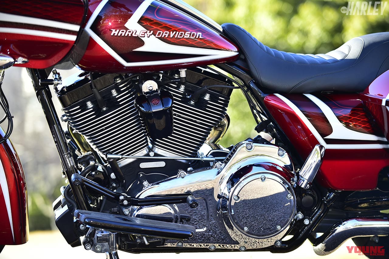 エンジン左側|S&S T124エンジンを合法車検対応に。ボルトオンキット搭載ハーレーバガーカスタム