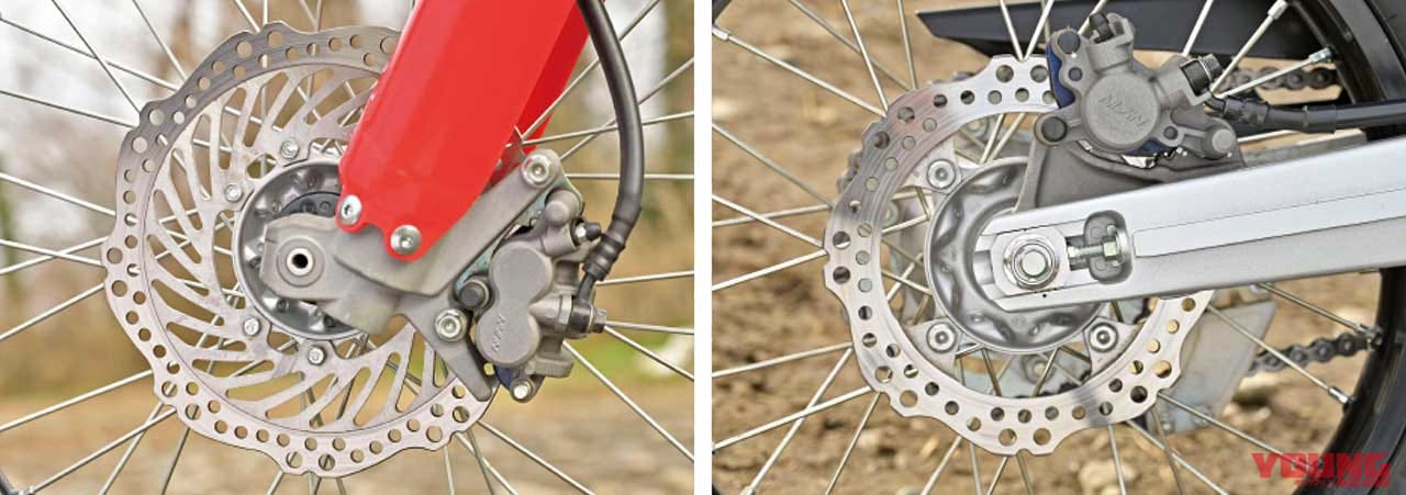 ホンダ CRF250Lの前後ブレーキローター|KLX230/CRF250L/セロー250FE徹底比較【#3/6 操作系 etc.】
