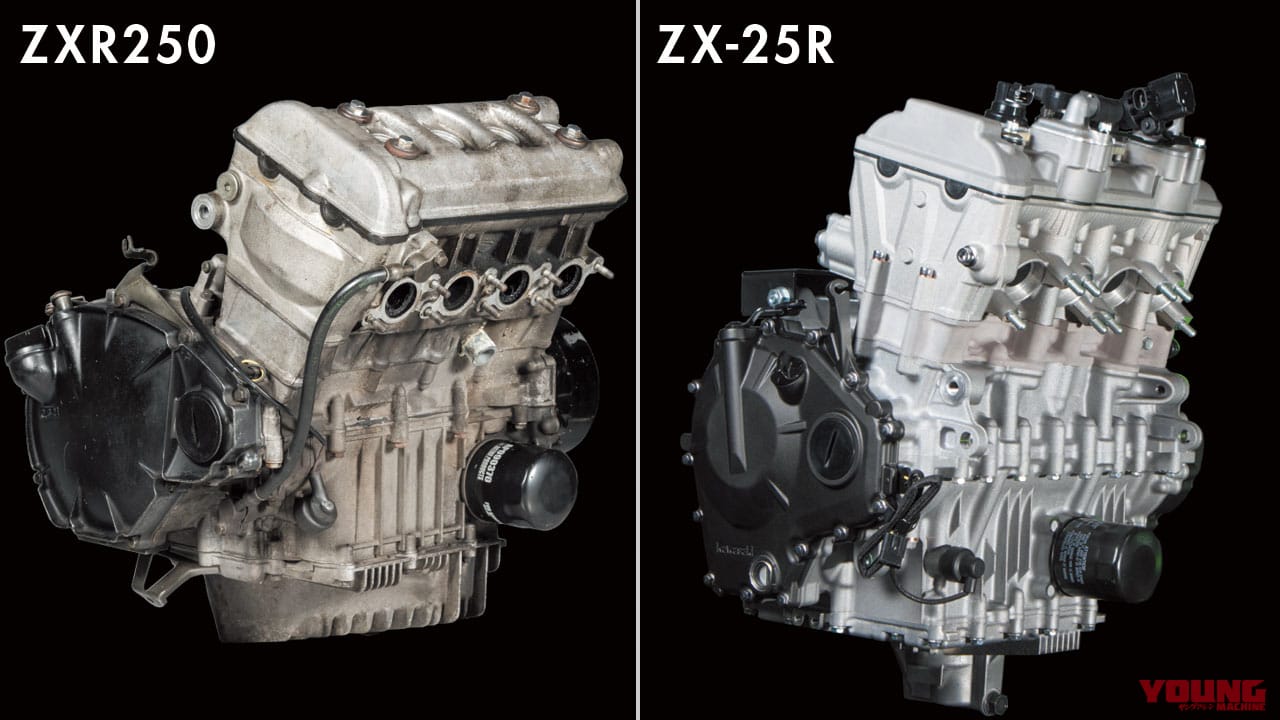 ZXR250とニンジャZX-25Rのエンジン|速報:ニンジャZX-25Rはラムエア51psで約71万円! インドネシア先行発表…日本は?