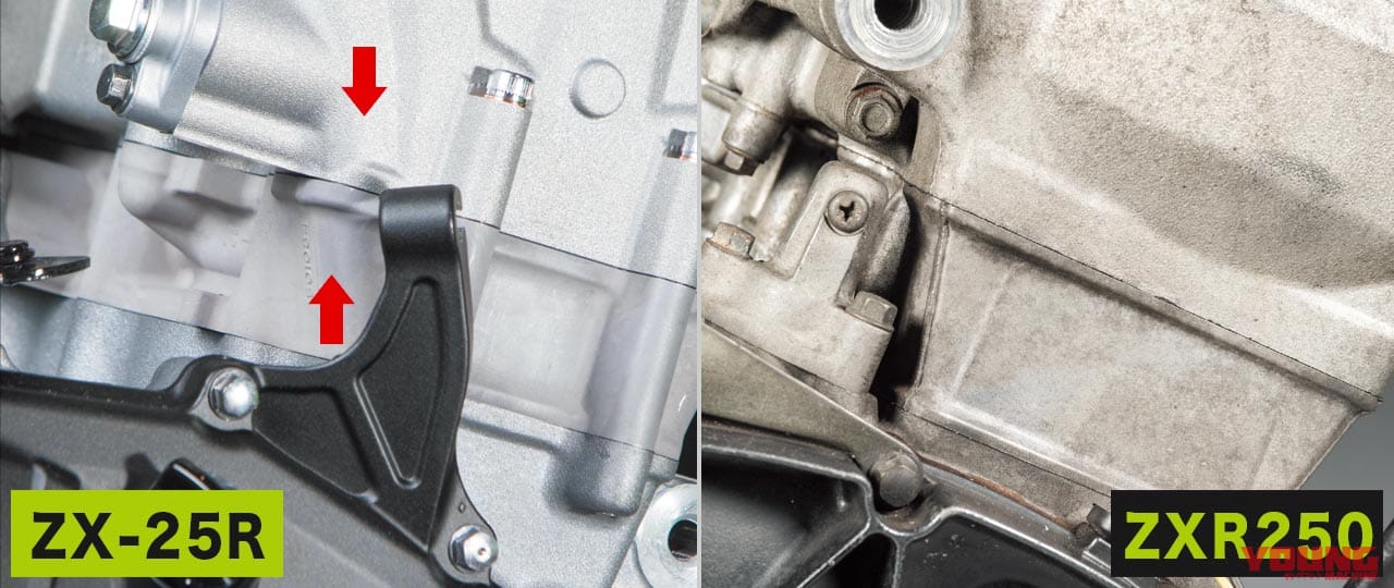|カワサキ ニンジャZX-25R×ZXR250【輪廻#3:エンジン細部マニアック比較】