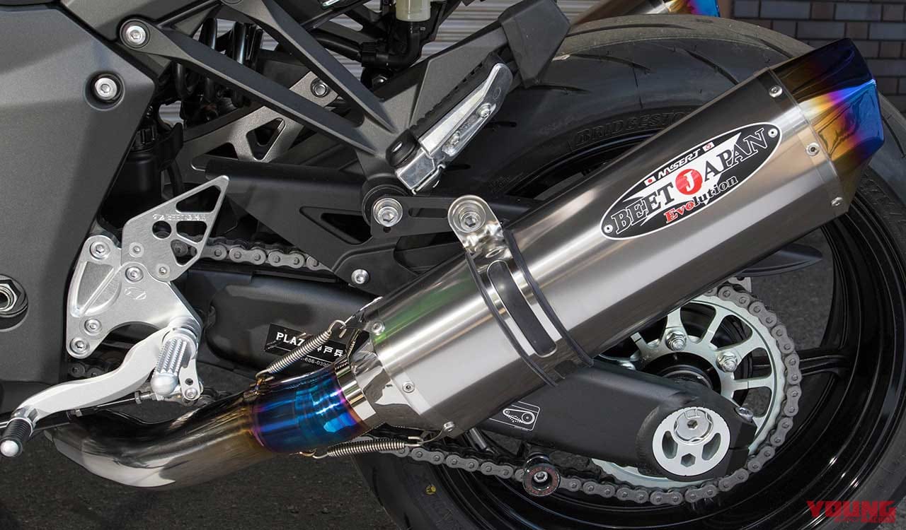 ビート ナサートエボリューション タイプ2 T2 左右2本出しフルエキゾースト 政府認証|カワサキNinja 1000SX BEETカスタム【ナサートエボリューションタイプ2】