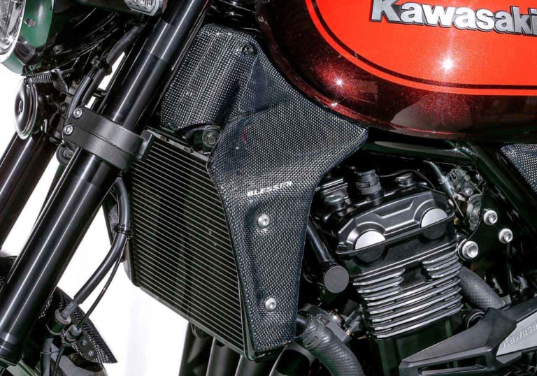 ラジエターシュラウド|カワサキZ900RSをカーボンエアロでスポーティにドレスアップ【ブレス アールズ】