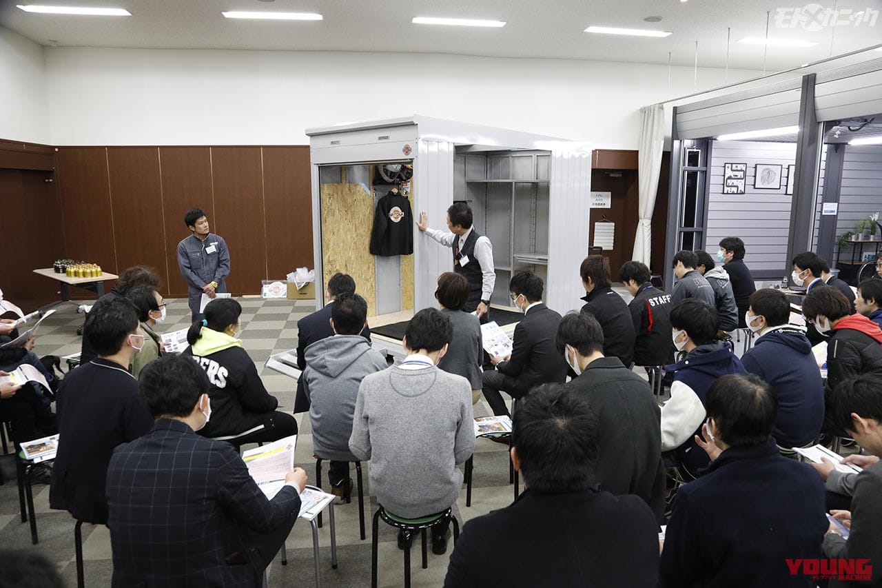 店舗スタッフと共有するロールプレイング|デイトナのバイク専用ガレージが出荷累計1000棟を達成 【盗難防止にも役立つ】
