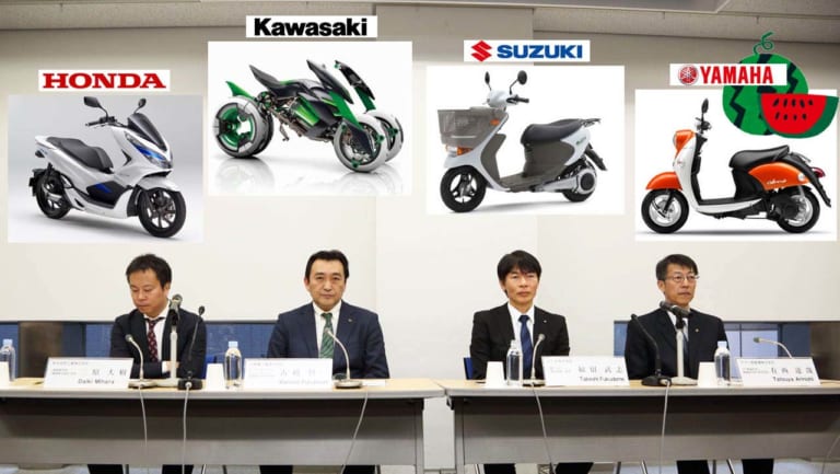 日本のバイク4メーカーが連携！  電動バイクが大阪で走り出す【大規模実証実験】