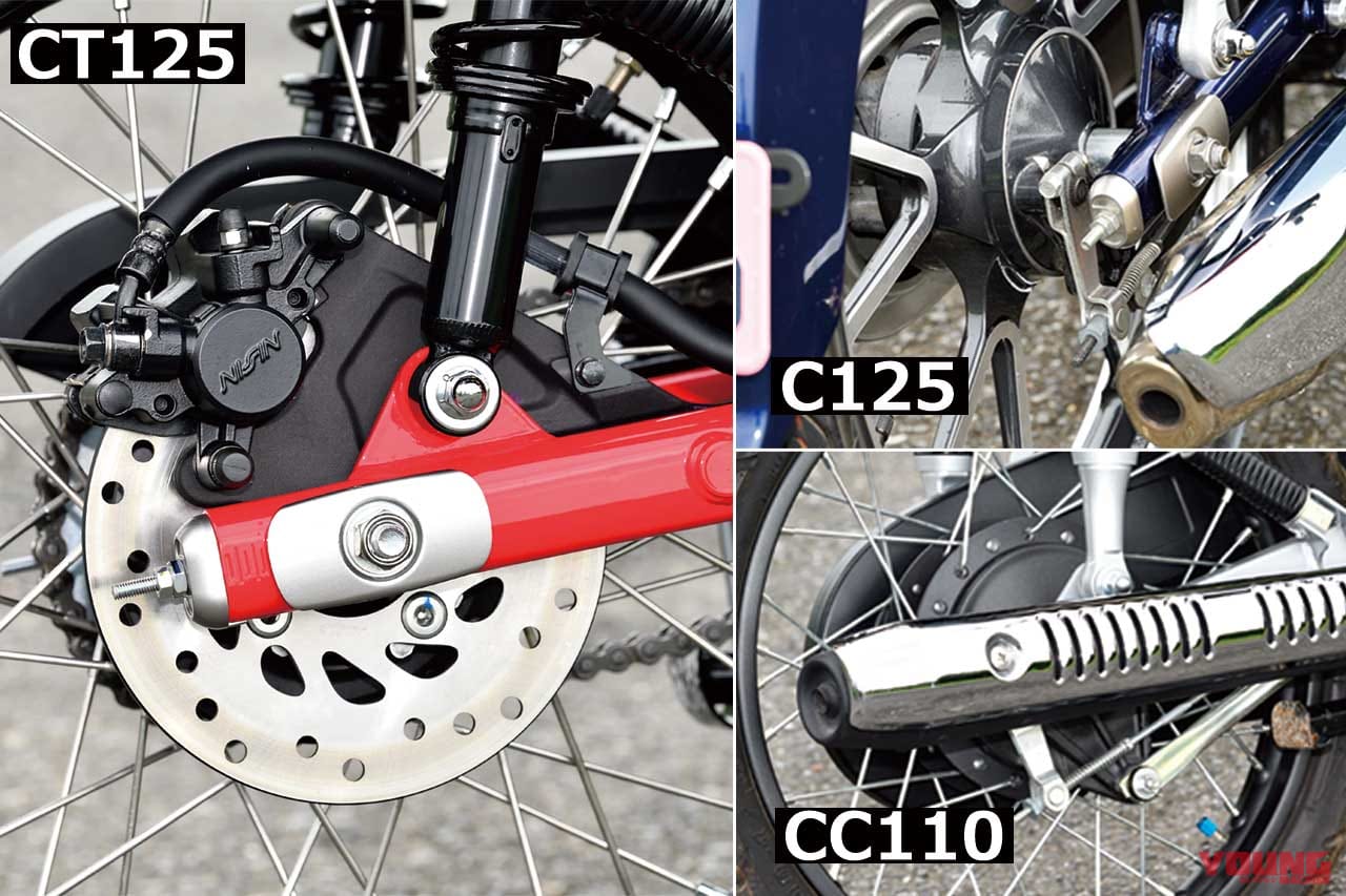 CT125ハンターカブ/スーパーカブC125/クロスカブ110〈兄弟車ディテール比較〉|CT125ハンターカブ/スーパーカブC125/クロスカブ110〈兄弟車ディテール比較〉