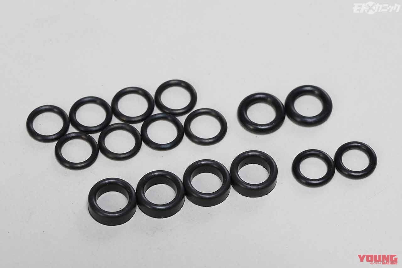 OリングとUリングも付属|ケーヒン製FCRキャブのオーバーホールにキースター「燃調キット」が効く理由