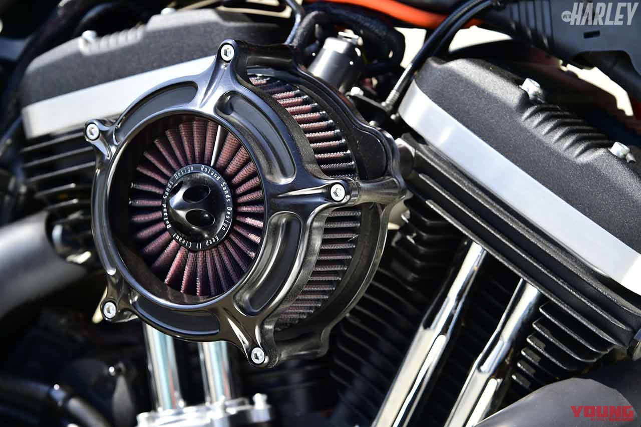 ローランドサンズデザイン タービンエアクリーナー|ハーレー スポーツスターXL883Nを1275ccへボアアップ〈パインバレーカスタム〉