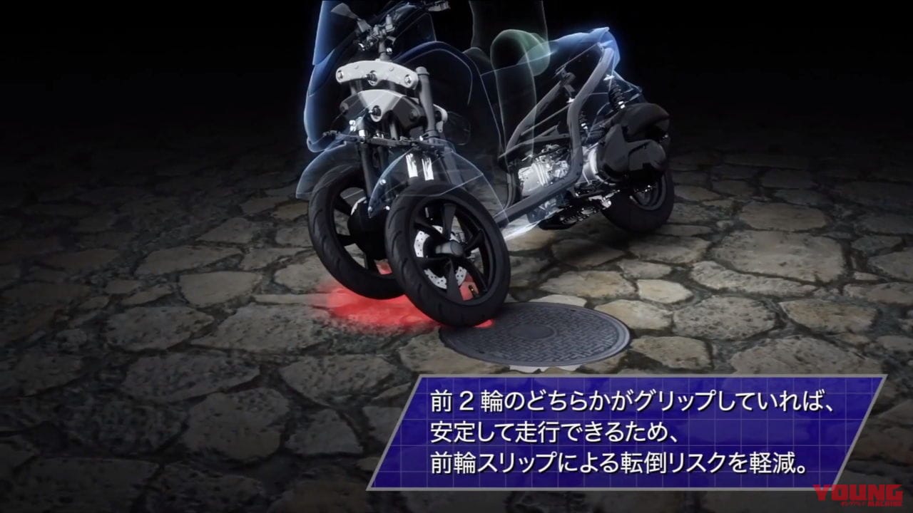 トリシティ300 ヤマハ|本当に転ばないバイクへ、また一歩! ヤマハ「トリシティ300」自立アシスト機能を携えて登場