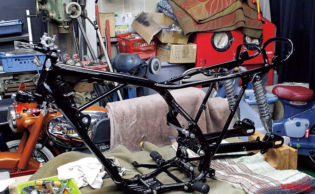 |’69ヤマハ トレール250 DT-1をフルレストア〈フレーム&インナーチューブ編〉