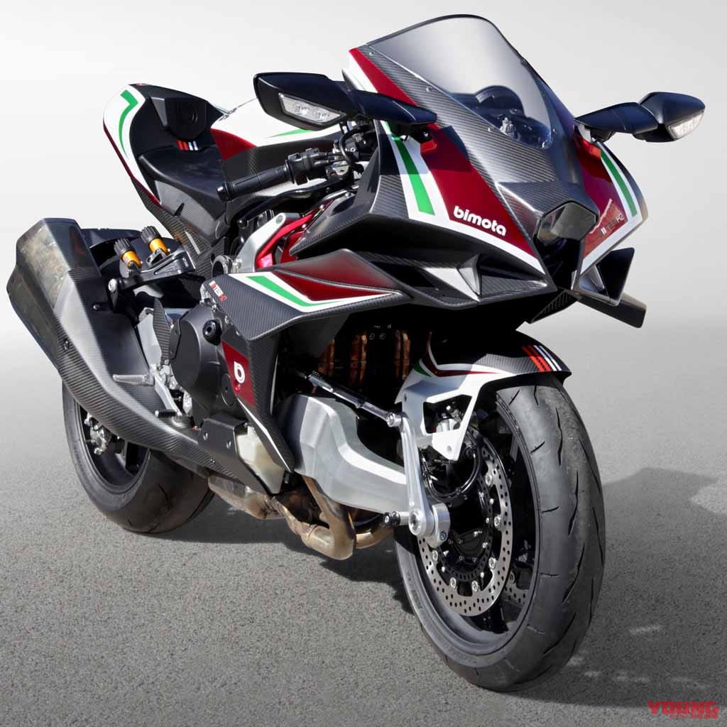 ビモータ テージH2 BIMOTA TESI H2|ビモータ×カワサキ「テージH2」の詳細ディテールが判明! シフター、トラコン、電制ステダン他