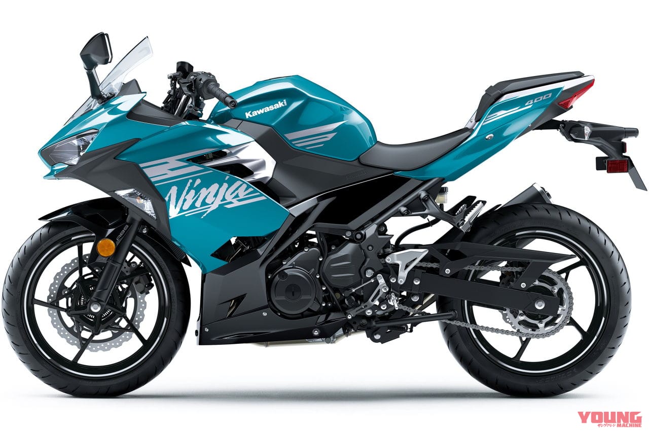 新種の青緑が登場 カワサキ ニンジャ400 が21型ニューカラー グラフィックを採用 Webヤングマシン 最新バイク情報 新種の青緑が登場 カワサキ ニンジャ400 が21型ニューカラー グラフィックを採用 Webヤングマシン 最新バイク情報