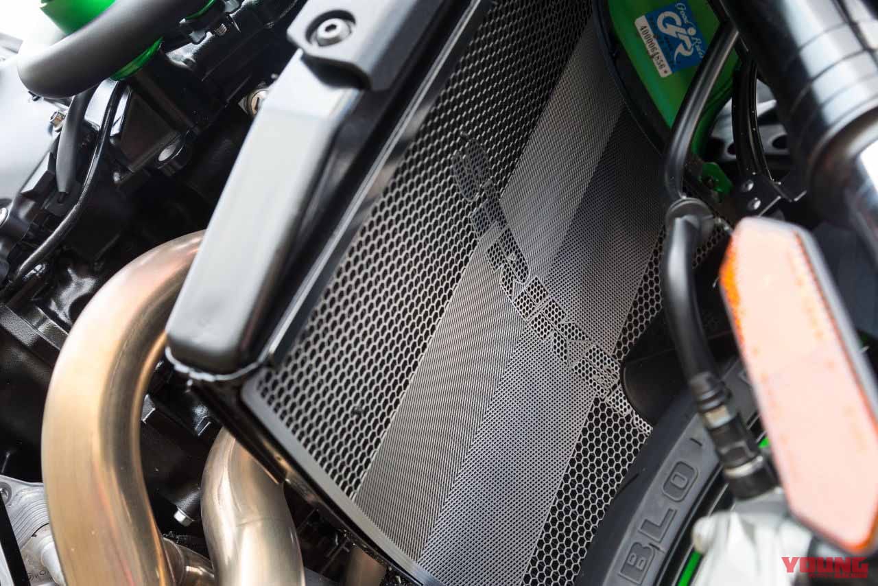 ストライカー カワサキZH2用ラジエターコアガード|【ストライカー×Z H2】軽量化とスタイルアップでスポーツ性を向上する【マフラーほか】